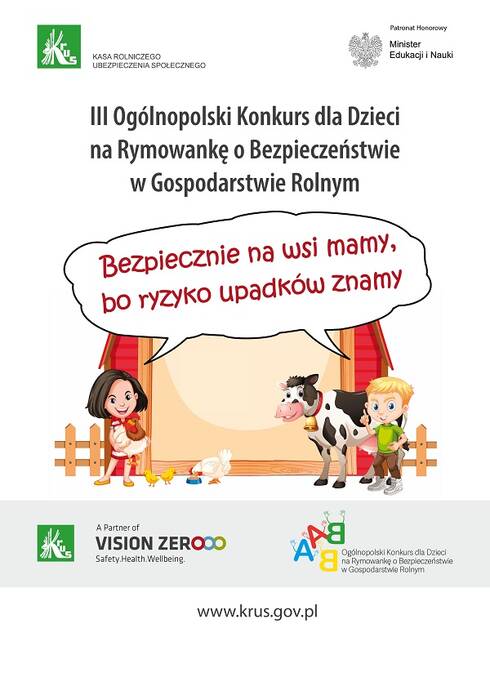 Konkurs dla Dzieci na Rymowankę o Bezpieczeństwie w Gospodarstwie Rolnym