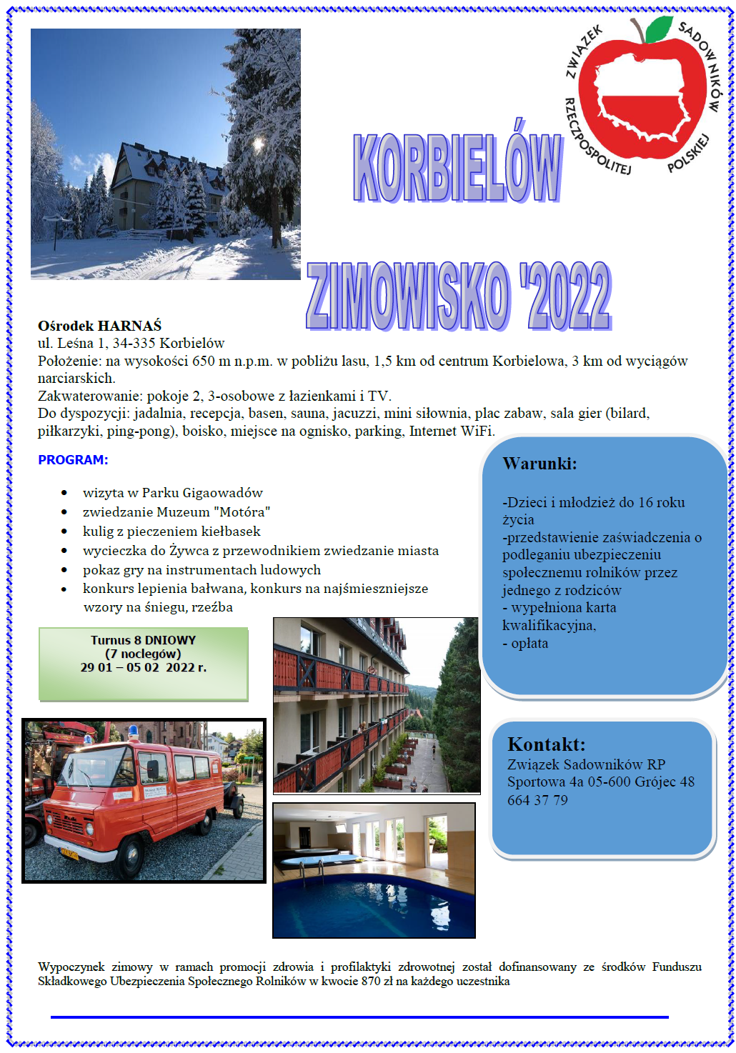 Zimowisko 2022 - zapraszamy !